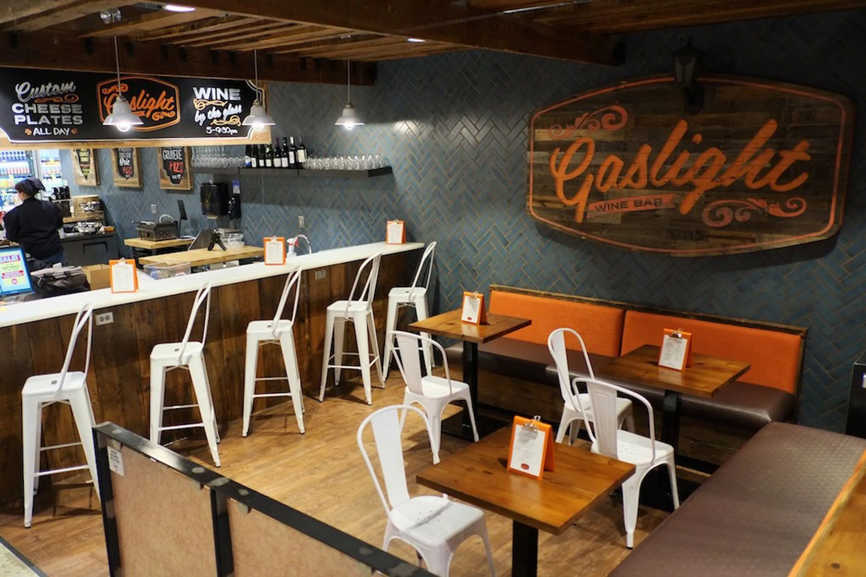 custom cafe tables in old growth fir by Icon Modern