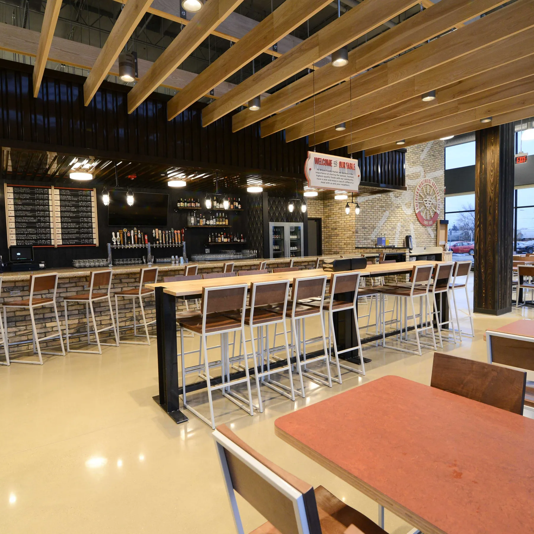 custom community table in urban ash by Icon Modern