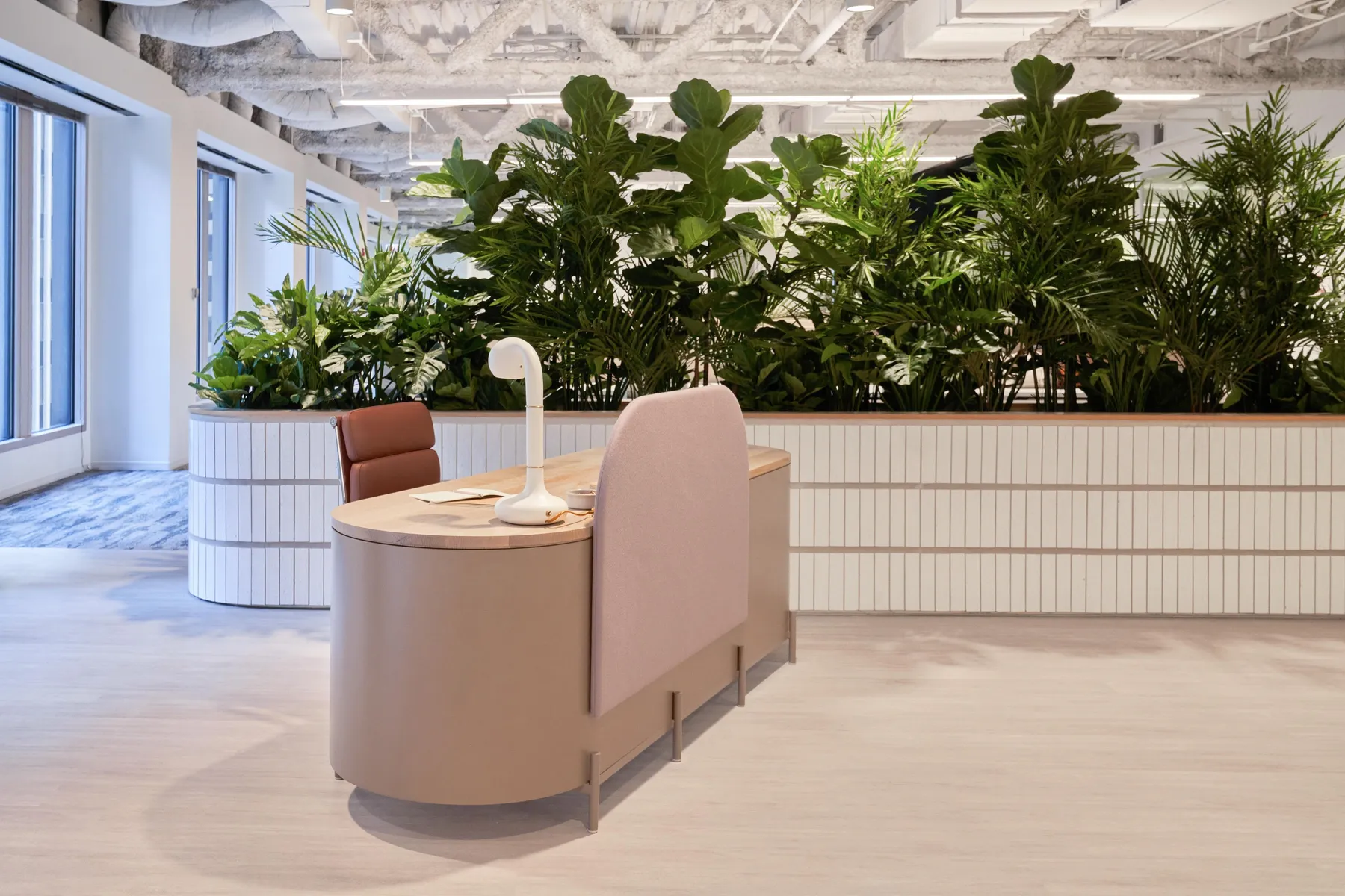 custom reception desk by Icon Modern